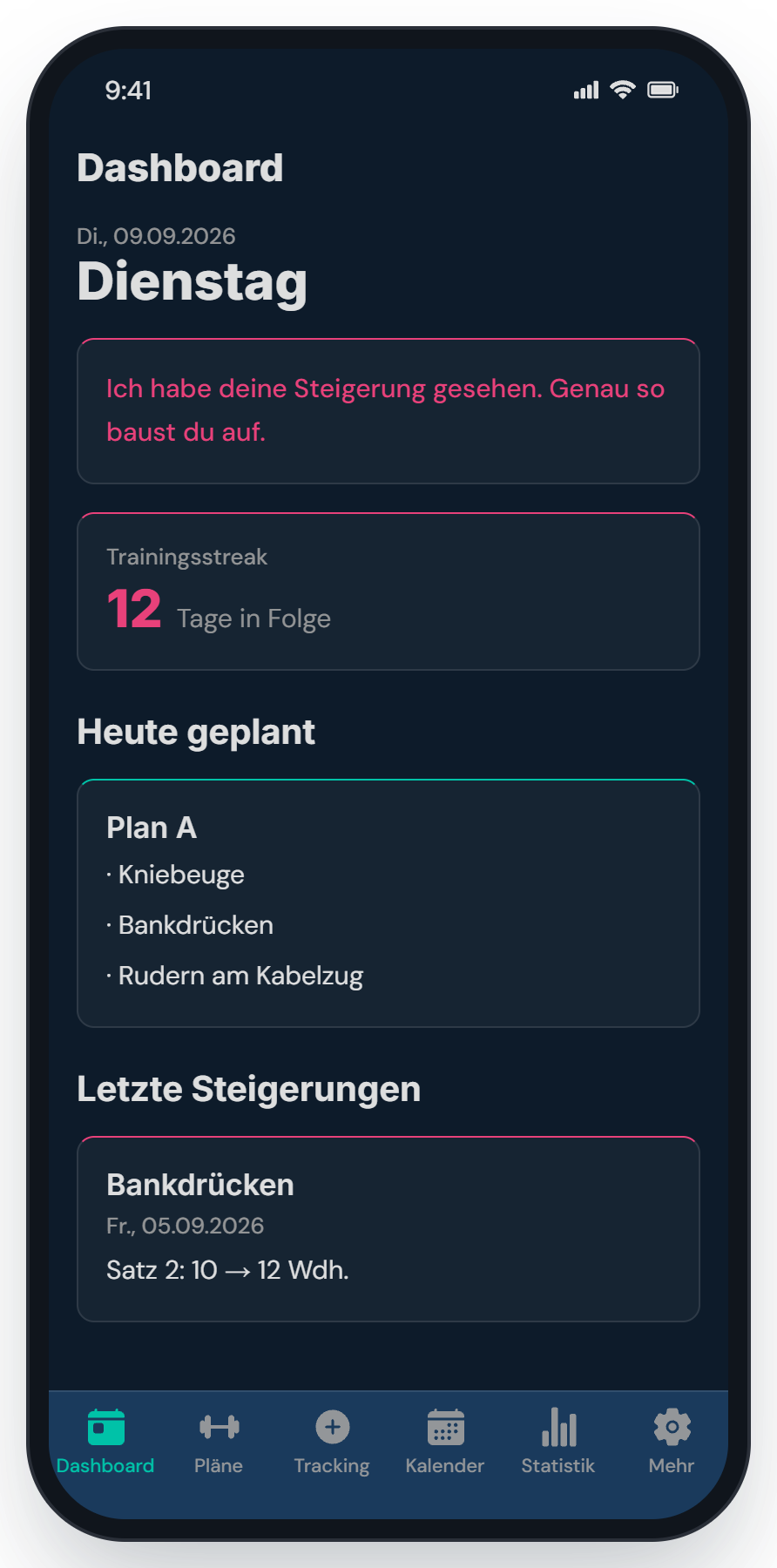 FitLog Dashboard